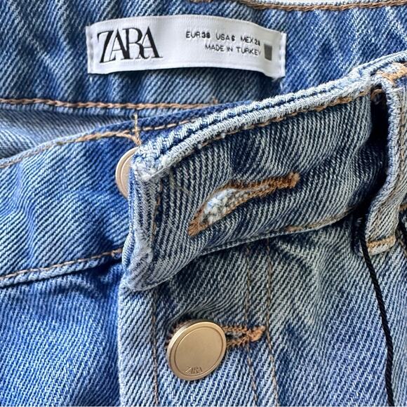 NWT ZARA RIPPED DENIM SHORTS - Picture 13 of 15
